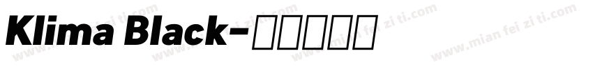 Klima Black字体转换